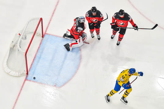goaltender Chris Driedger Max Comtois and Nick Holden look
