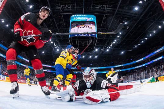 Goaltender Travis Sanheim of Canada