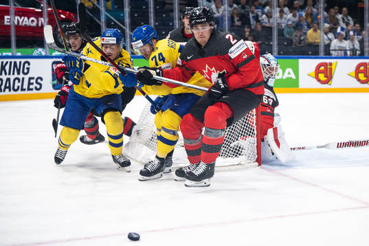 Joel Kellman and Rasmus Asplund of Sweden against Zach