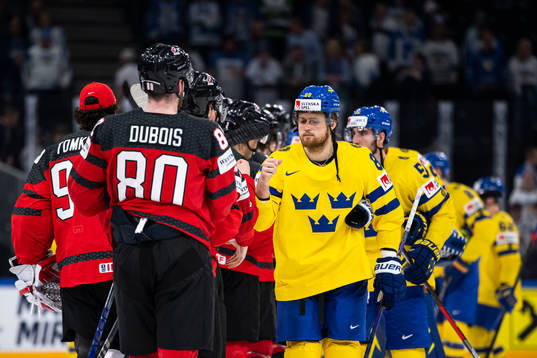 William Nylander of Sweden looks dejected