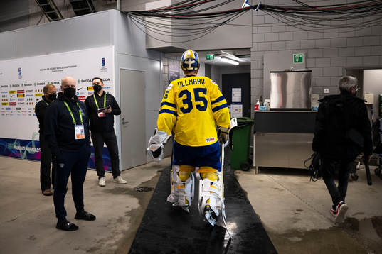 Goaltender Linus Ullmark of Sweden