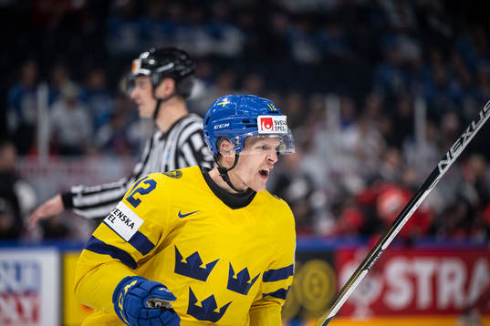 Max Friberg of Sweden reacts
