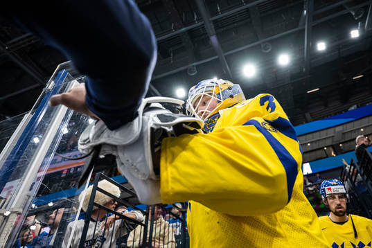 Goaltender Linus Ullmark of Sweden
