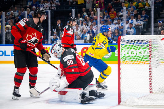Max Friberg of Sweden celebrates