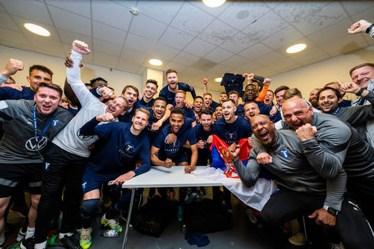 Malmö FFs spelare jublar