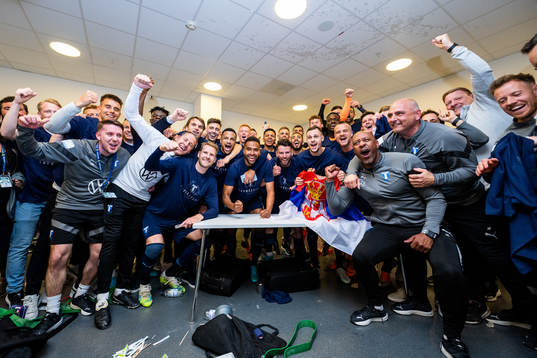 Malmö FFs spelare jublar