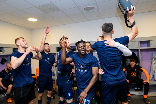 Malmö FFs spelare jublar