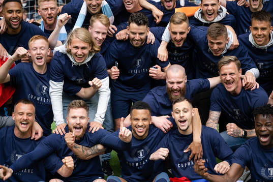 Malmö FFs spelare jublar