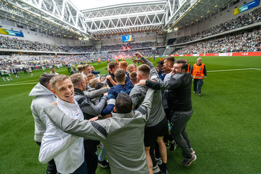 Malmö FFs spelare jublar