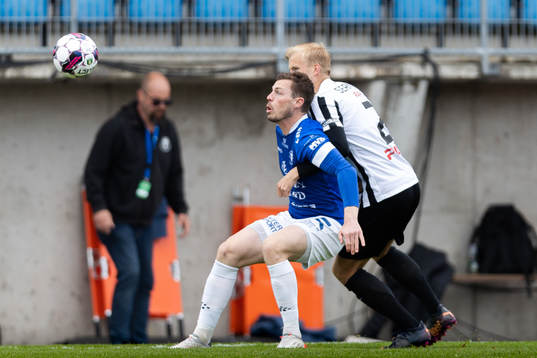 Trelleborgs Nicolas Mortensen och Landskronas Johan Rapp