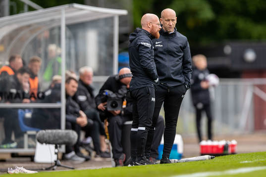 Landskronas assisterande tränare Max Mölder och tränare