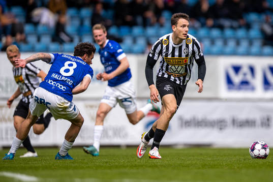 Trelleborgs Herman Hallberg och Landskronas Viktor Ekblom