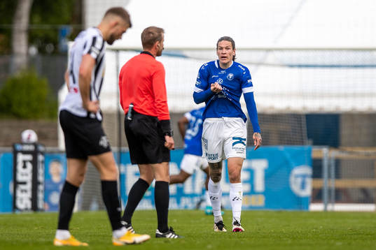 Trelleborgs Isak Jönsson reagerar