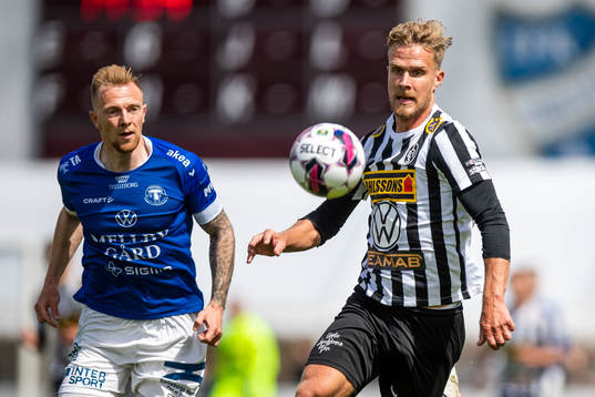 Trelleborgs Jesper Modig och Landskronas Linus R Olsson