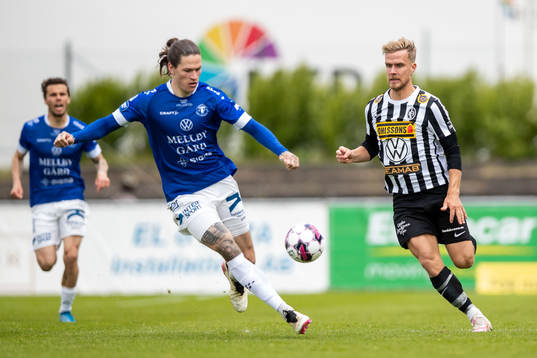 Trelleborgs Isak Jönsson och Landskronas Linus R Olsson