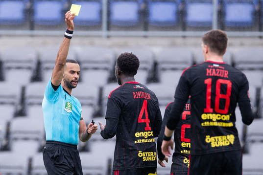 Östersunds Peter Amoran får en varning