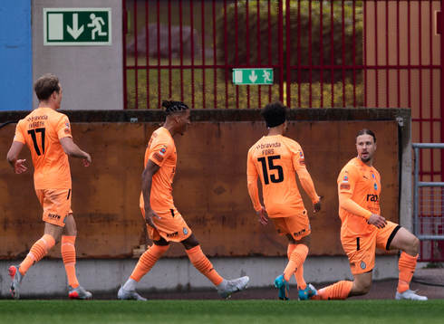 AFC Eskilstunas Abdelkarim Mammar Chaouche jublar