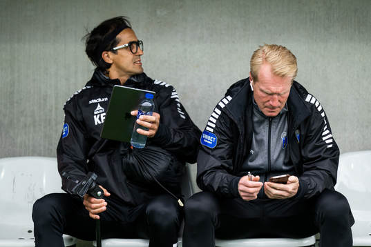 Sirius målvaktstränare Karim Fegrouch och assisterande