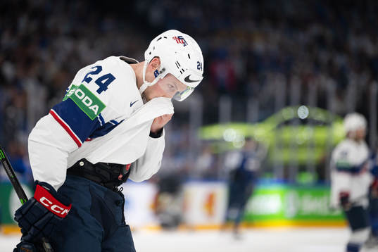 Sam Lafferty of USA looks dejected