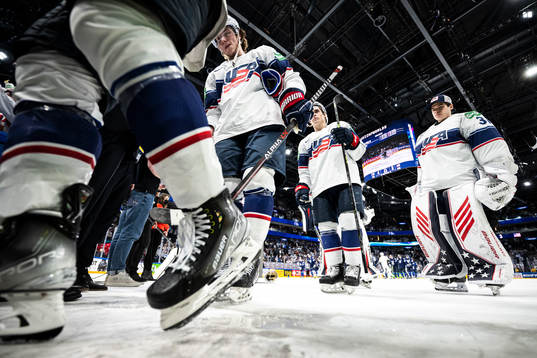 Players of USA look