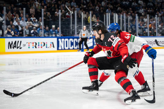 Thomas Chabot of Canada and Max Comtois of Canada