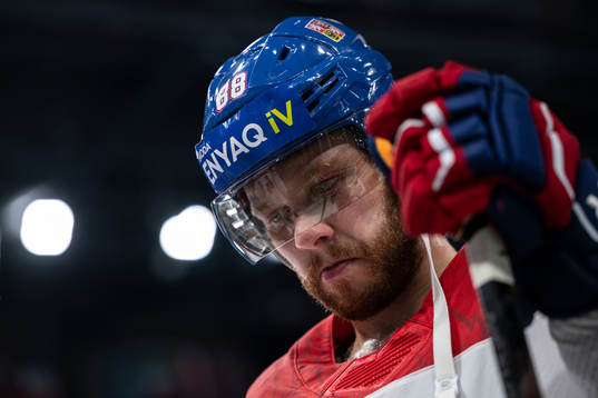 David Pastrnak of Czech Republic looks dejected