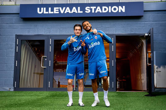 Mathias Normann and Joshua King of the Norwegian national