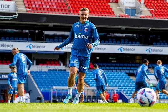 Marius Lode of the Norwegian national football team
