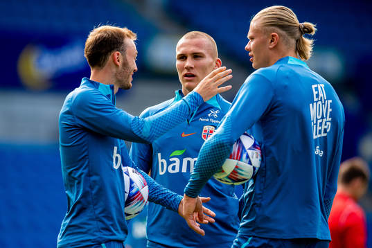 Fredrik Aursnes, Leo Østigård and Erling Braut Haaland of