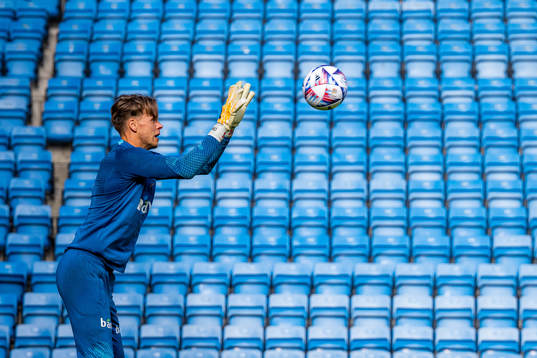 Goalkeeper Ørjan Håskjold Nyland of the Norwegian