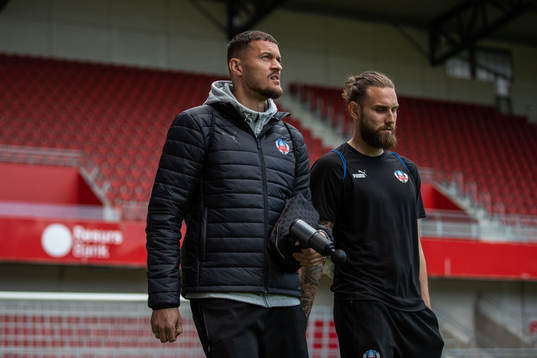 Helsingborgs Albert Ejupi och Ali Suljic