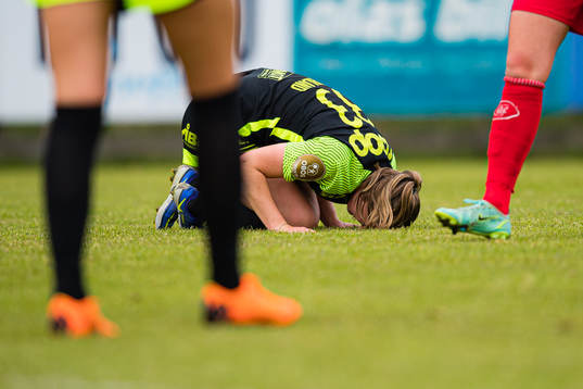 Elisabeth Terland of Brann looks dejected