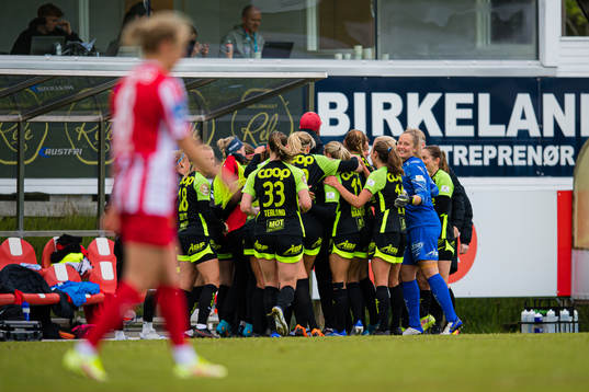Tuva Hansen of Brann celebrates