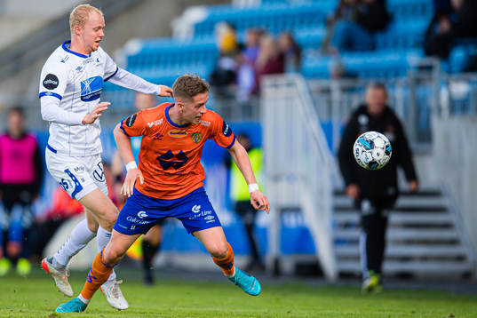 Peter Nysted Therkildsen of Haugesund and Simen Bolkan