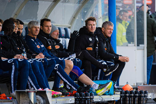 Roger Naustan, assistant coach of Aalesund, and Lars Arne