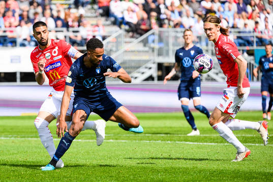 Degerfors Sean Sabetkar, Malmö FFs Isaac Kiese Thelin och