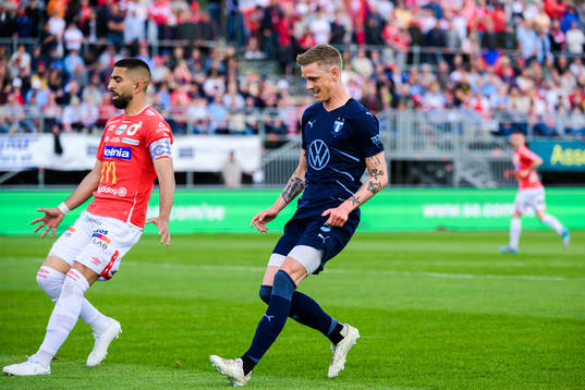 Degerfors Sean Sabetkar och Malmö FFs Sören Rieks