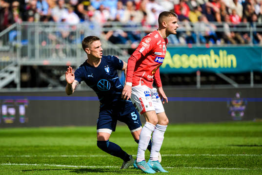 Malmö FFs Sören Rieks och Degerfors Christos Gravius
