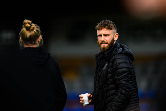 Hammarbys Simon Sandberg före fotbollsmatchen i