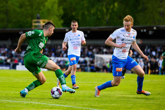 Hammarbys Mayckel Lahdo och Värnamos Francis de Vries