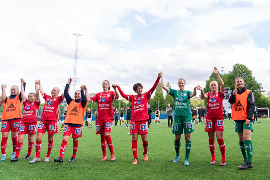 Linköpings spelare jublar