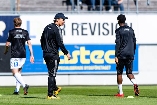 GAIS tränare Fredrik Holmberg före fotbollsmatchen i