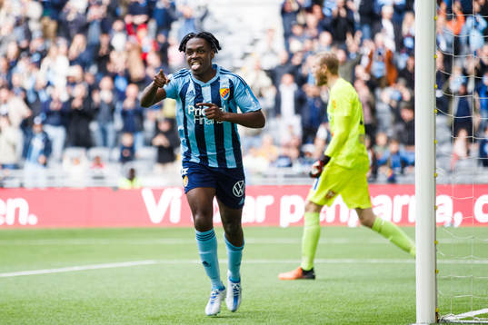 Djurgårdens Joel Asoro jublar