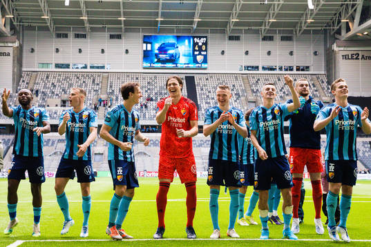 Djurgårdens Emmanuel Banda, Elias Andersson, Hjalmar