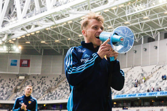 Djurgårdens Rasmus Schüller jublar