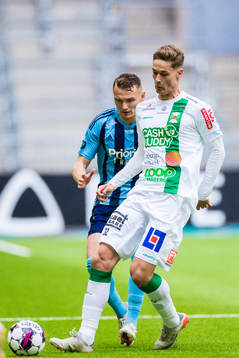 Djurgårdens Piotr Johansson och Varbergs Des Kunst