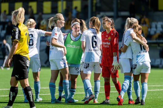 Djurgårdens spelare jublar