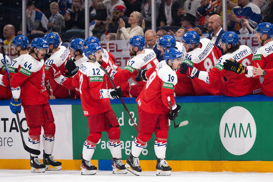 Jakub Flek of Czech Republic celebrates the 1-2 goal
