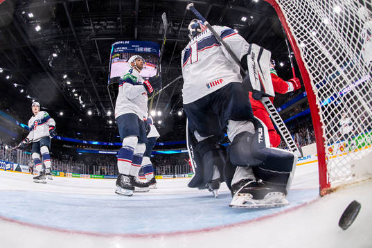 Seth Jones of USA looks dejected