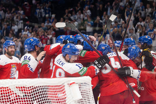 Players of Czech Republic celebrate